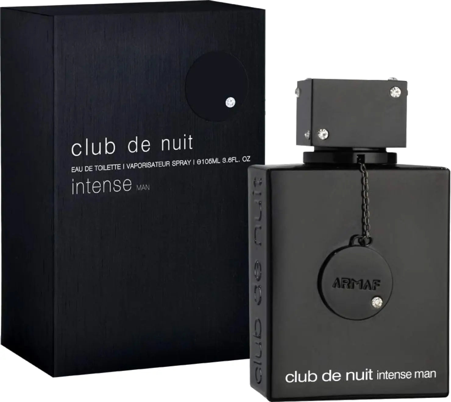 Unisex Armaf Club De Nuit Intense Man Oud EDP perfume bottle, 100ml Arabian cologne with elegant packaging and dark fragrance liquid