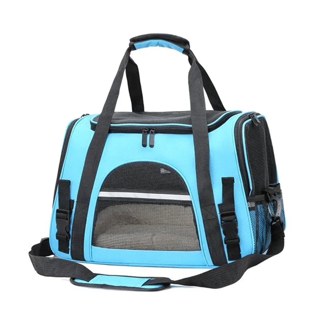 Showlu Breathable Dog Carrier Backpack with cushion, designed for comfortable pet travel and outdoor adventures.