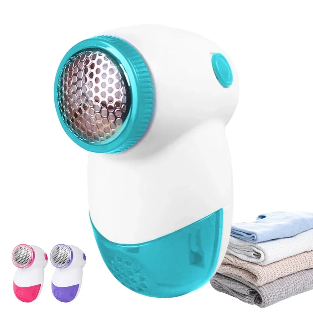 Showlu Smart General electric lint remover fabric shaver with a handheld design and stainless steel blade for removing lint and fuzz from clothes.