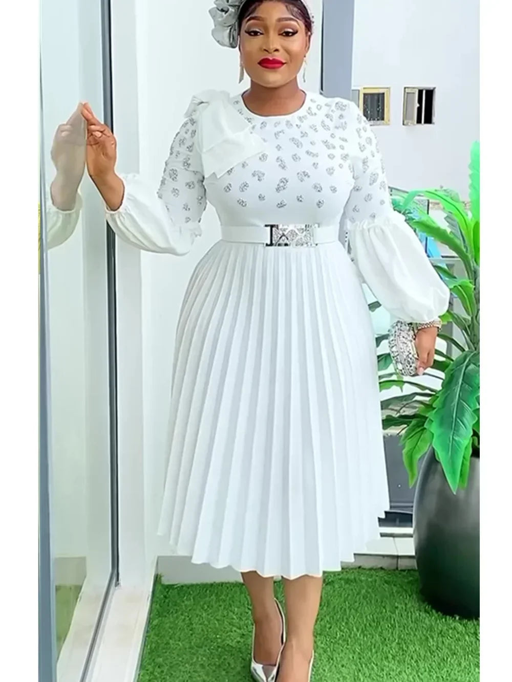 African Dashiki Ankara wedding dress for women by Showlu Fashion, featuring vibrant patterns and traditional African fashion style.