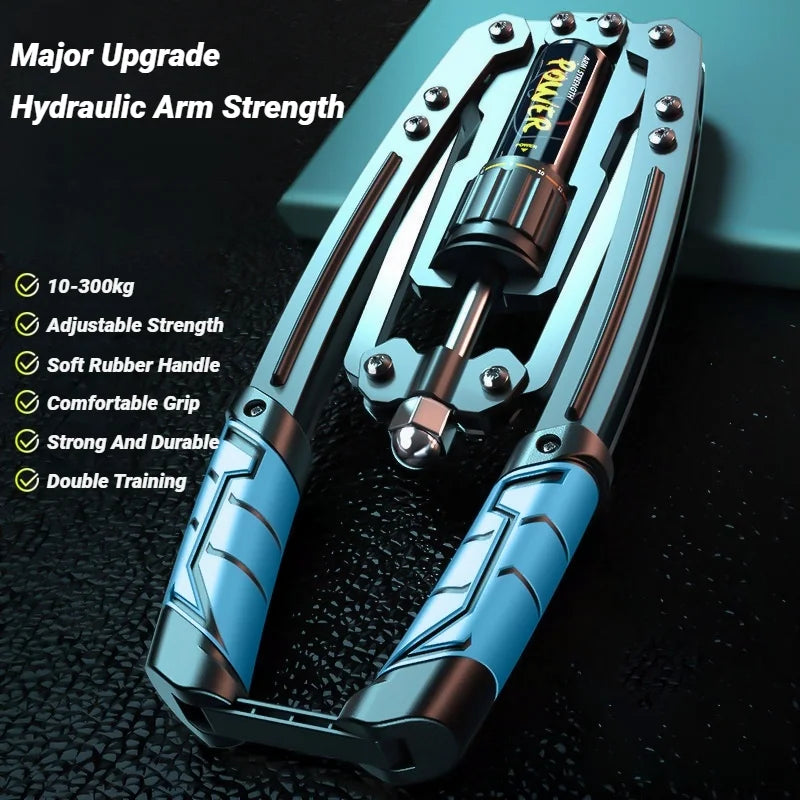 Showlu Hydraulic Arm Exerciser with adjustable resistance from 22 to 440 pounds for chest and arm muscle training.