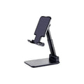 SHOWLU Universal adjustable desk phone stand holding an iPhone and tablet, perfect for hands-free use and workspace organization.