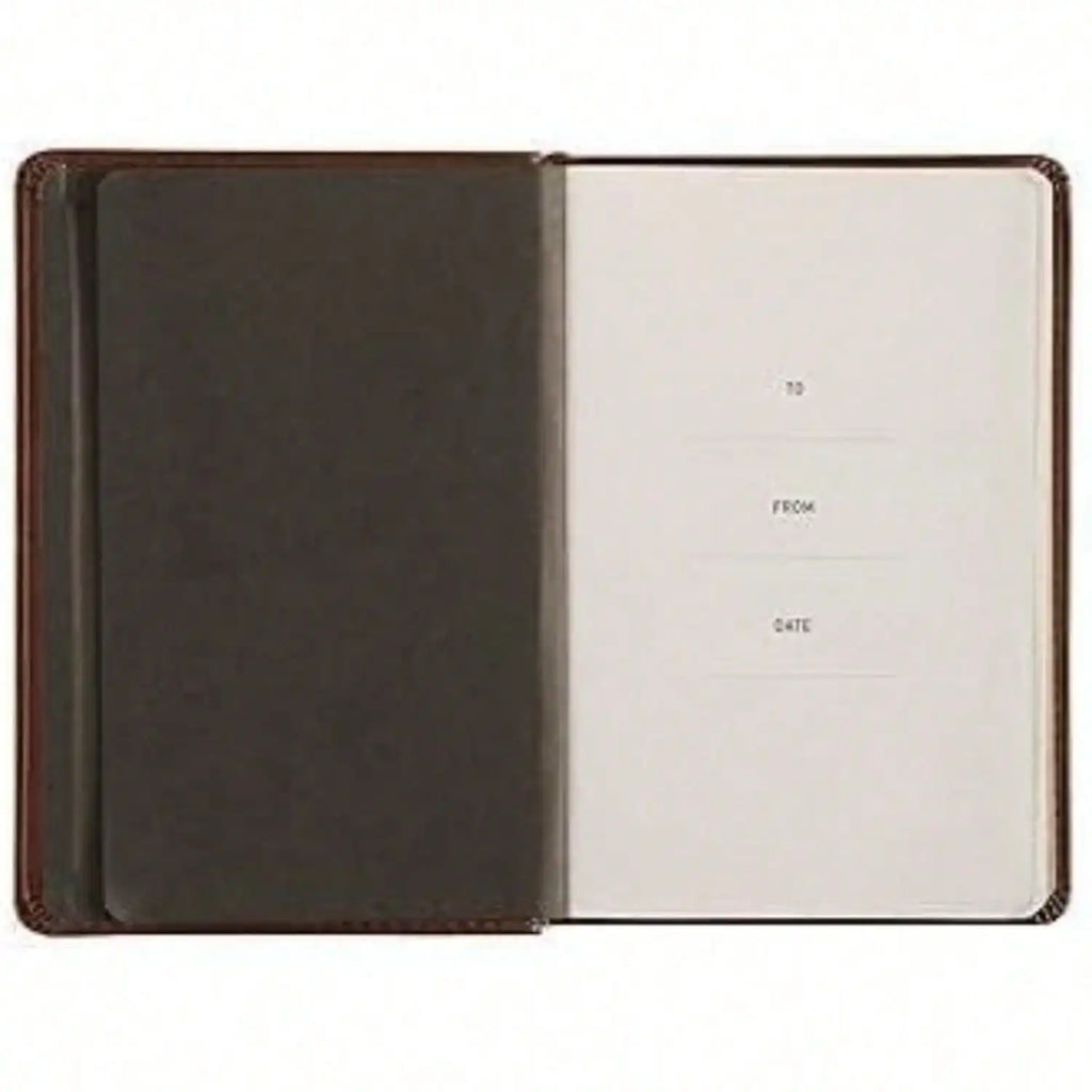 Brown One Minute With God daily prayer journal for men by Showlu Fashion Store, featuring a cover with inspirational design
