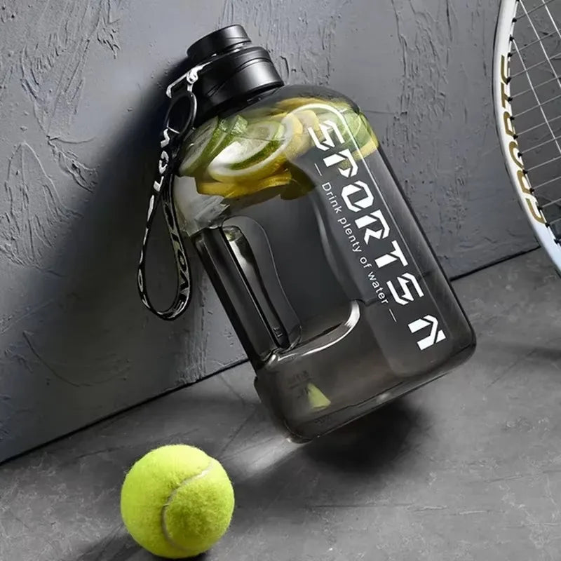 1.7/2.7L Large Capacity Sports Water Bottle Plastic Drinking Bottles with Time Scale Outdoor Camping Hiking Gym Men Water Kettle