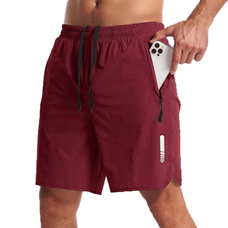 Men's sport shorts by Showlu Fashion, lightweight summer running and gym shorts with breathable fabric and athletic fit.