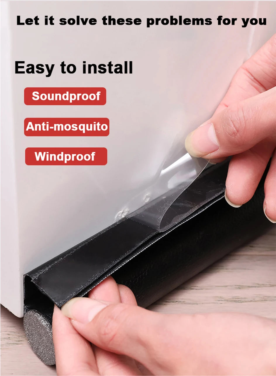 Showlu Smart General anti-dust door seal strip installed on a door to block dust and drafts effectively.