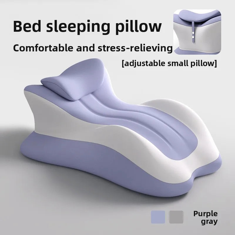 Showlu Memory Foam Bed Wedge Pillow for acid reflux and back pain relief, with supportive incline and comfortable fabric.