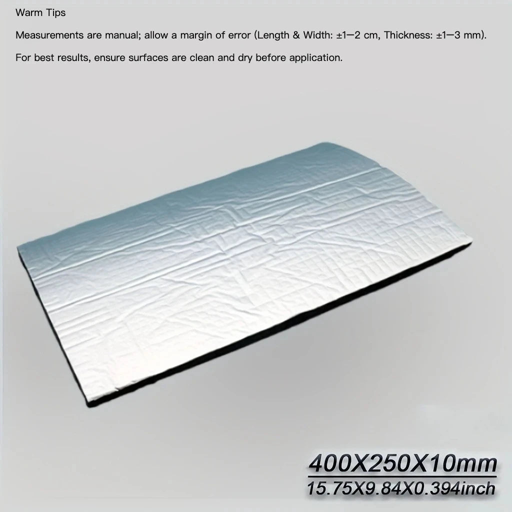Self-adhesive aluminum foil insulation roll from Showlu Fashion Store, soundproofing and heatproof noise reduction pad for RV vehicles.