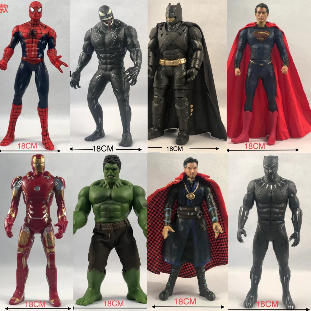 33cm Funko Marvel and DC superhero action figure with movable joints, detailed BJD model featuring iconic character costumes.