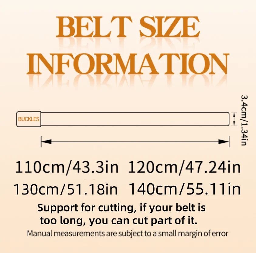Men's leather belt with automatic buckle, black or brown cowskin design, 3.5cm wide, luxury fashion accessory