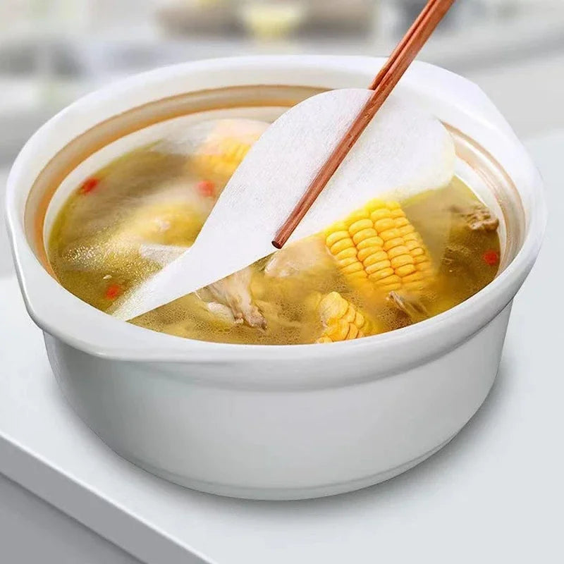 Showlu Smart General kitchen oil absorbing sheets, thin and effective for removing excess oil from frying pans and cookware.