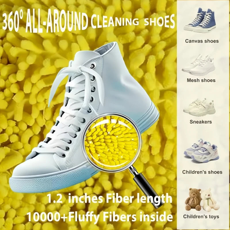 Showlu Smart General portable shoe cleaner brush with handle, designed for easy cleaning of shoes and footwear.