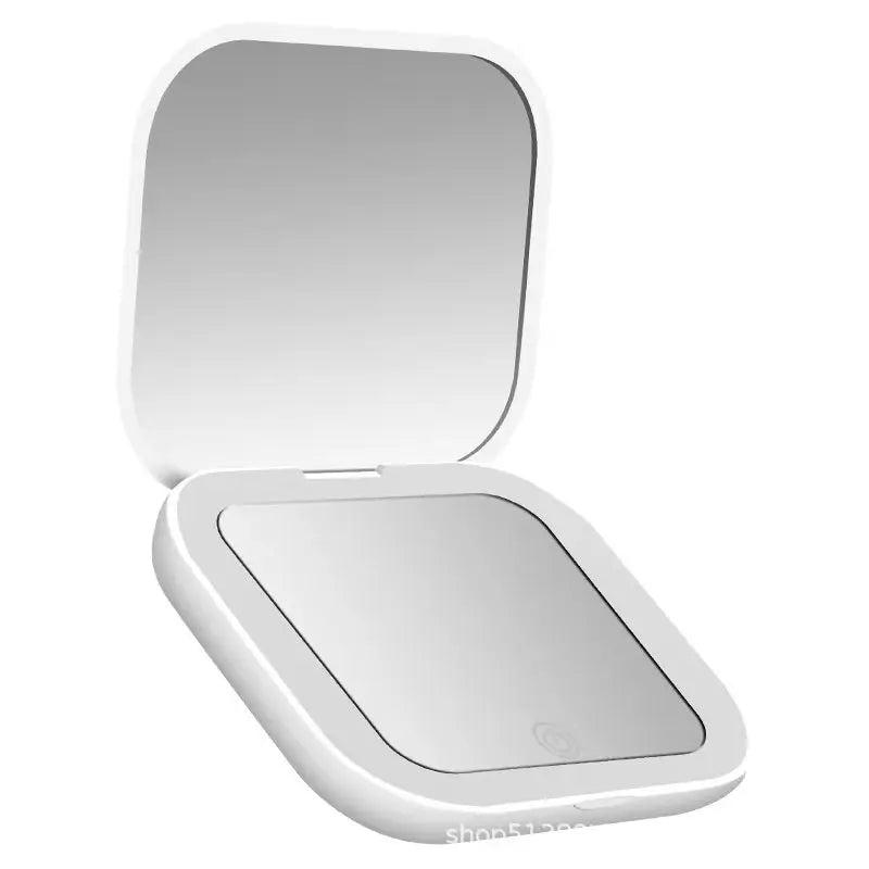 Showlu Smart General LED compact mirror with built-in lighting, sleek design, and reflective surface for easy makeup and grooming.