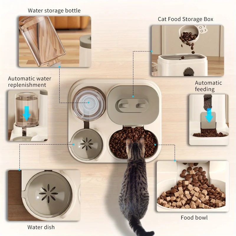 Showlu Smart General automatic pet feeder with digital display and food tray, designed for convenient pet feeding.