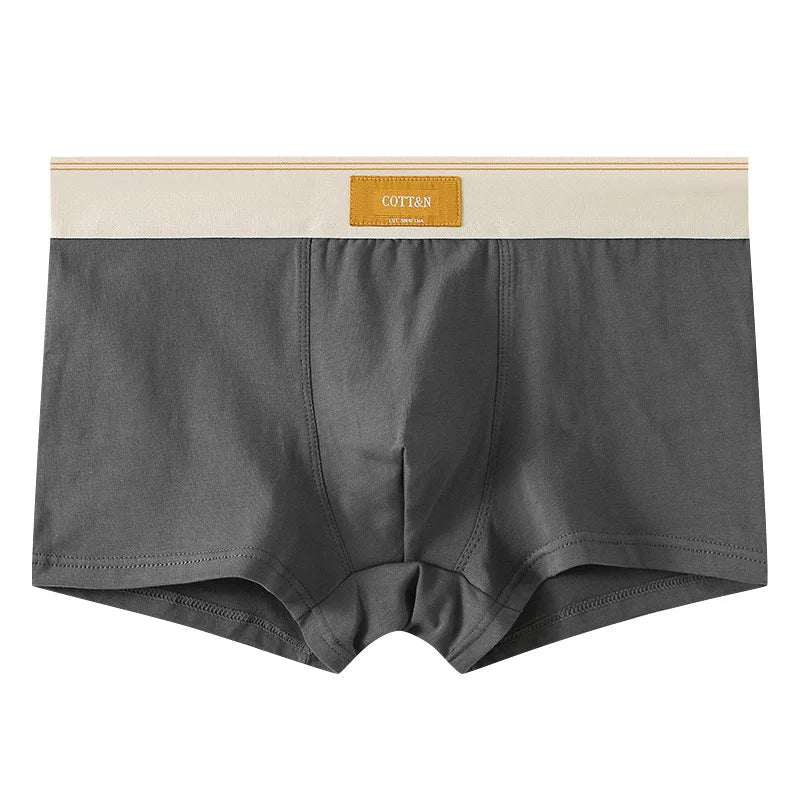 Men's cotton boxer briefs by Showlu Fashion featuring breathable, comfortable fit in teen and plus sizes, stylish and snug.