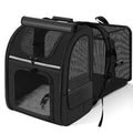 Showlu Fashion JTPAWS expandable cat carrier backpack with breathable Oxford mesh, designed for comfortable pet carrying.