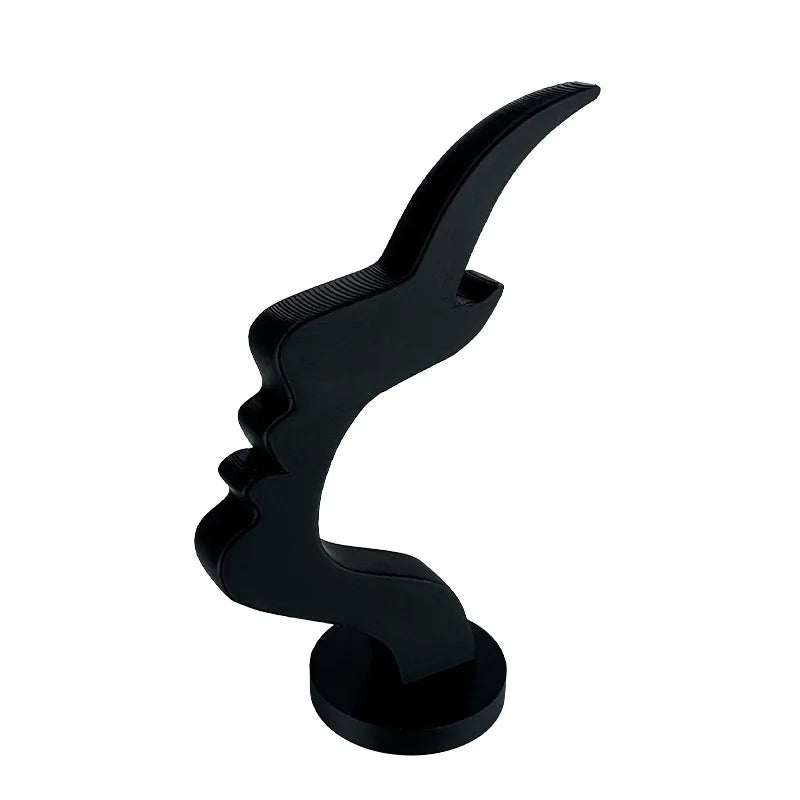 Minimalist human profile eyeglass holder by Showlu Fashion, 3D printed stand for stylish eyewear organization.