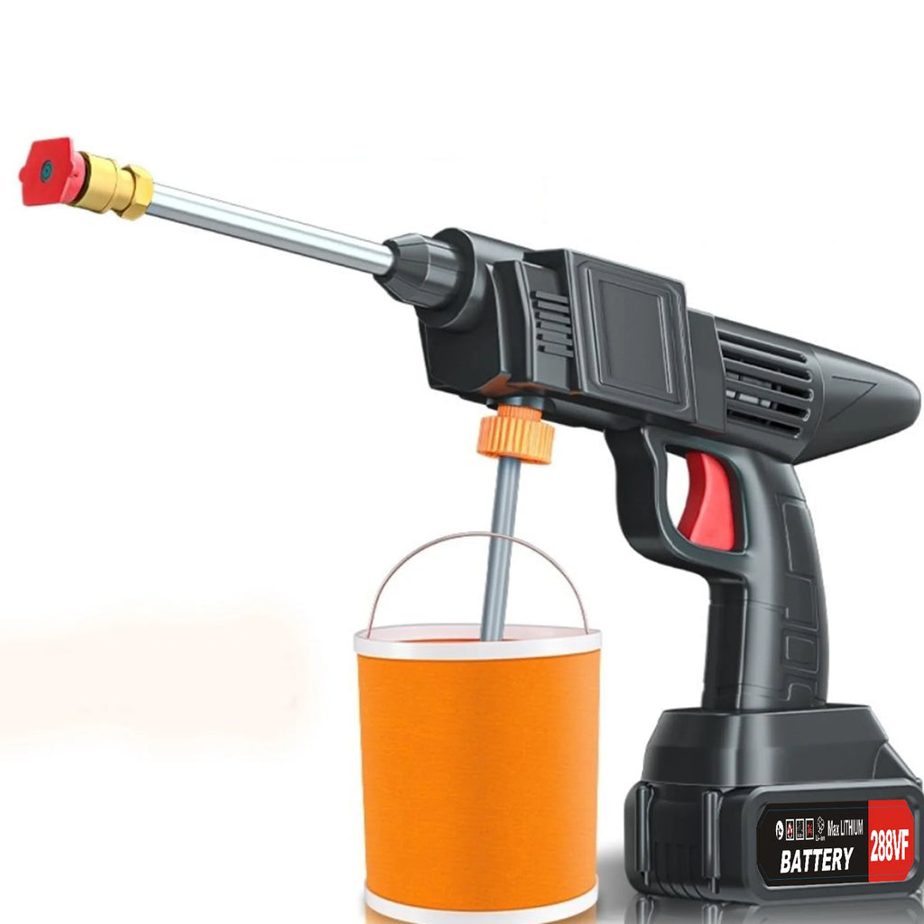 Showlu Smart General cordless pressure washer with 48V battery, featuring a spray gun and high-pressure nozzle for outdoor cleaning.