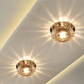 Modern crystal LED ceiling light by Showlu Fashion Store, flush mount glass lamp with elegant design and bright illumination.