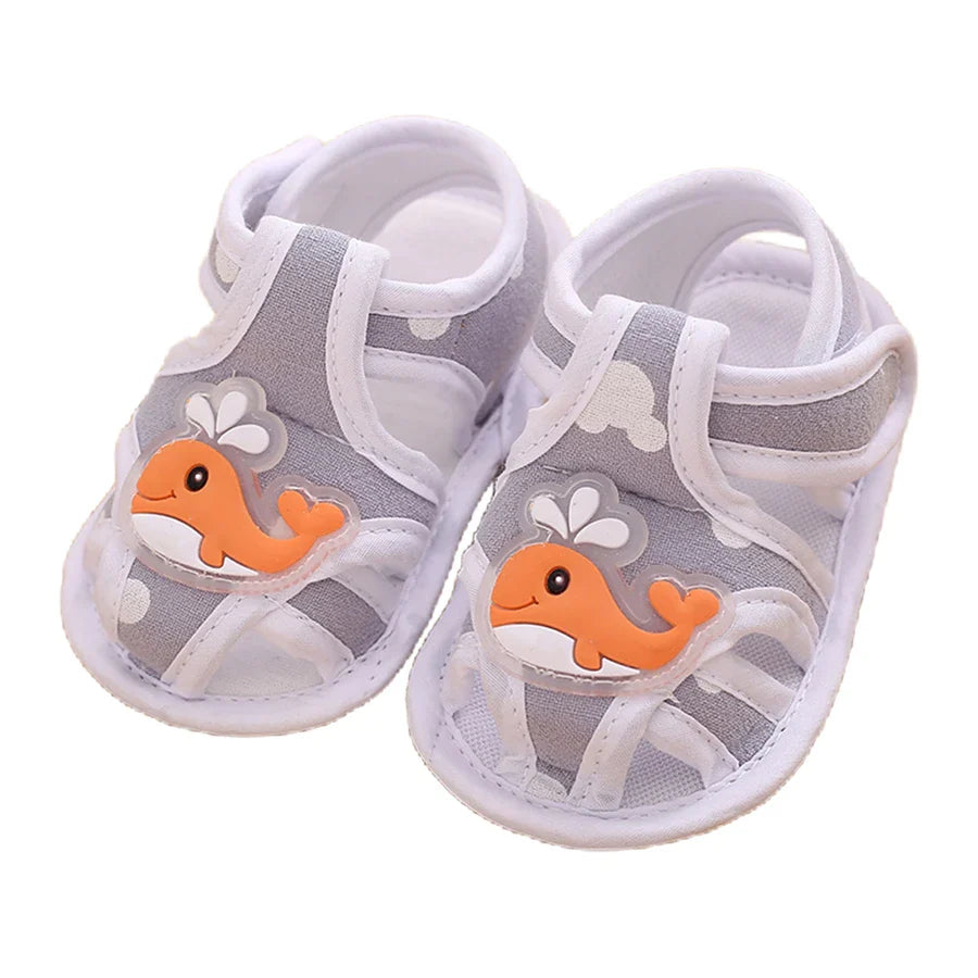 Cute cartoon design Emmababy first walkers toddler sandals with non-slip soles, perfect for little feet and active play.