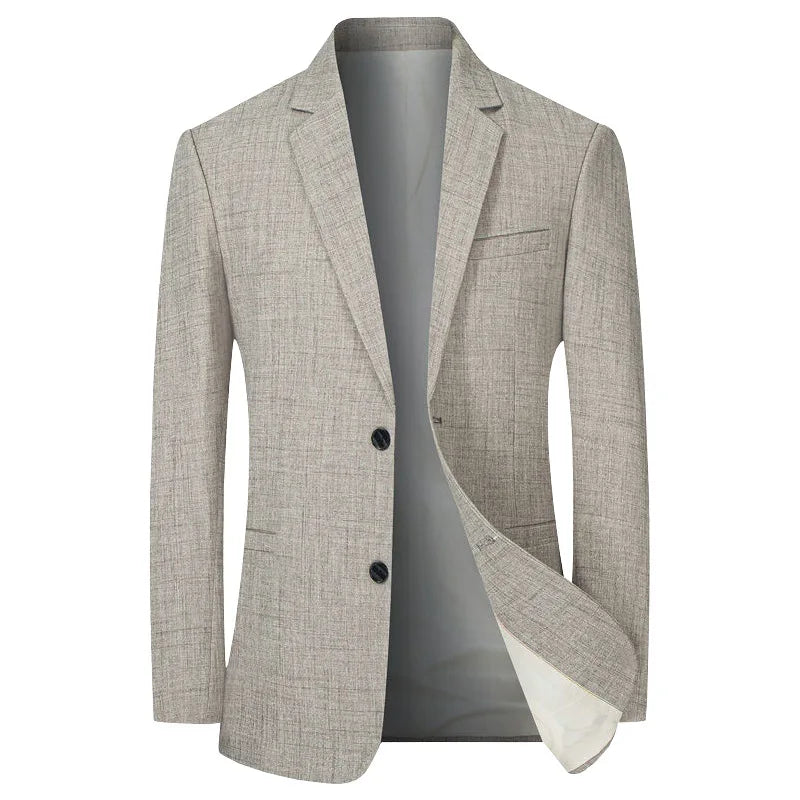 Men's slim fit suit jacket by Showlu Fashion, solid blazer for spring and autumn, business casual style, men's clothing and coats.