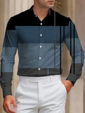 Men's casual shirt by Showlu Fashion Store featuring red, white, and black design, soft fabric, perfect for autumn and winter wear.