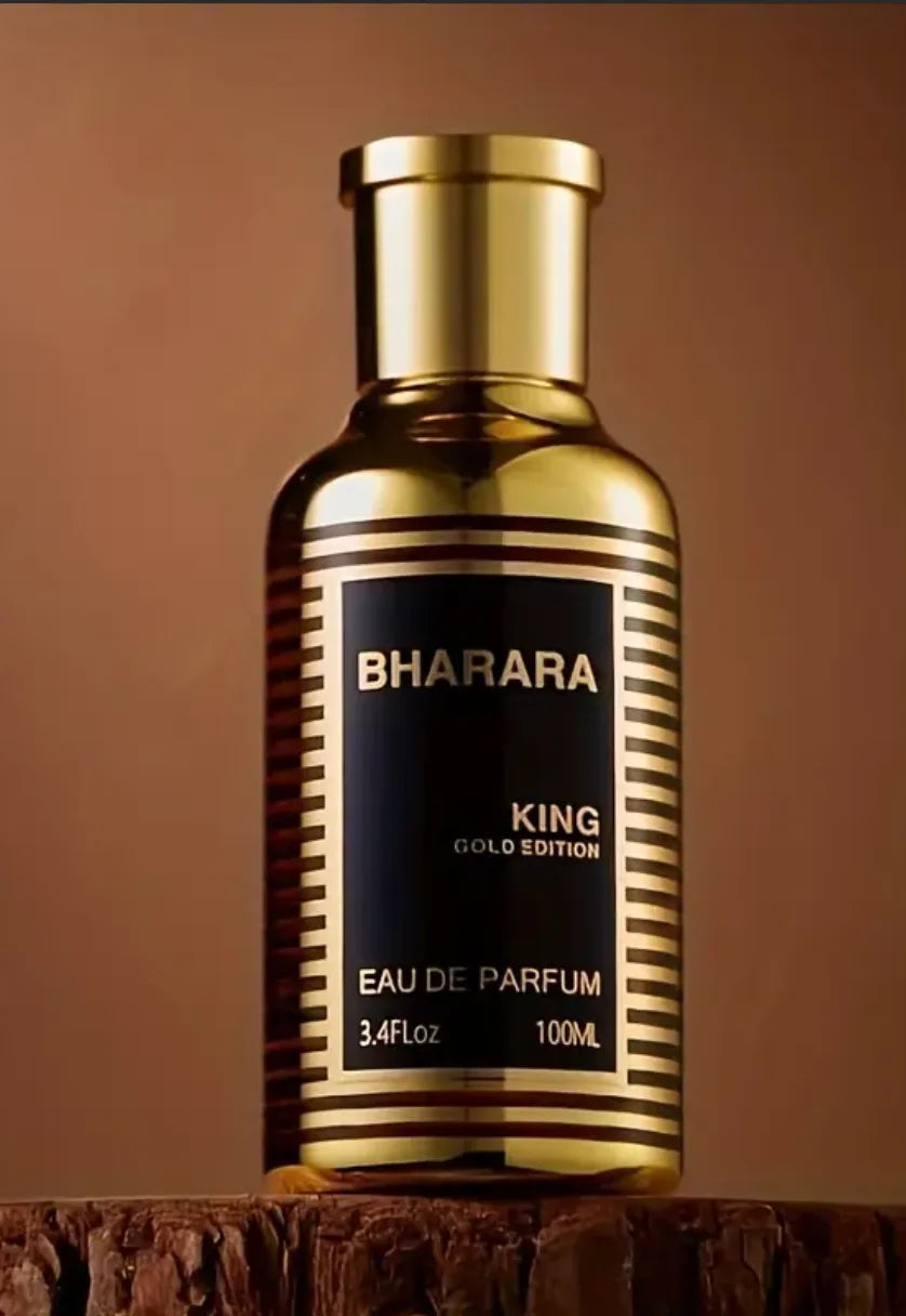 Bharara Men's Eau de Parfum 3.4 oz floral fragrance bottle with sleek design, suited for men.