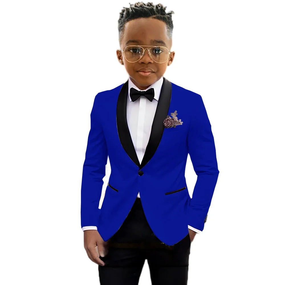 Boy's blazer and pant suit set by Showlu Fashion, formal wedding tuxedo and stage costume for children aged 2-16 years.