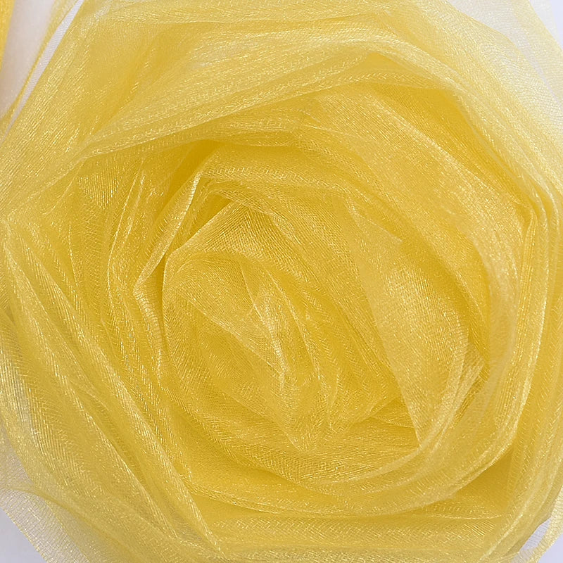 Wedding organza roll with sheer crystal tulle fabric, ideal for wedding arches, backdrops, or party decorations.