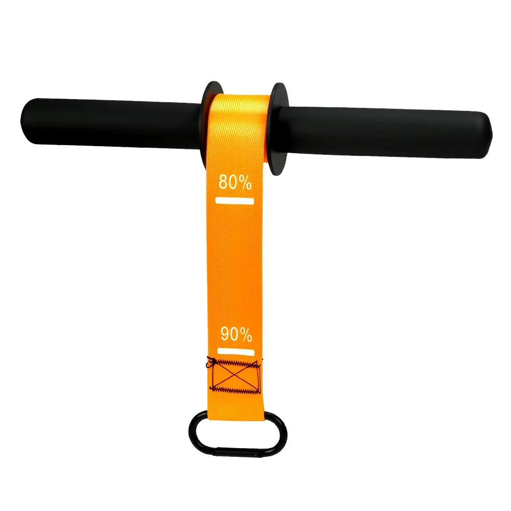 Adjustable Showlu Fashion forearm and wrist roller trainer with thick non-slip handle for home upper body workout and strength training.