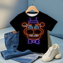Fashion Clothing Kids 3D Five Night At Freddy Fnafs T-shirt Children Cartoon Tee Shirts T Shirt for Boys Sonic Clothes Girls Top