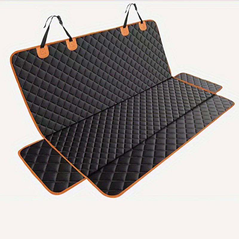 Showlu Waterproof Dog Car Seat Cover with plaid nylon fabric, designed as a pet travel hammock for added comfort and protection.