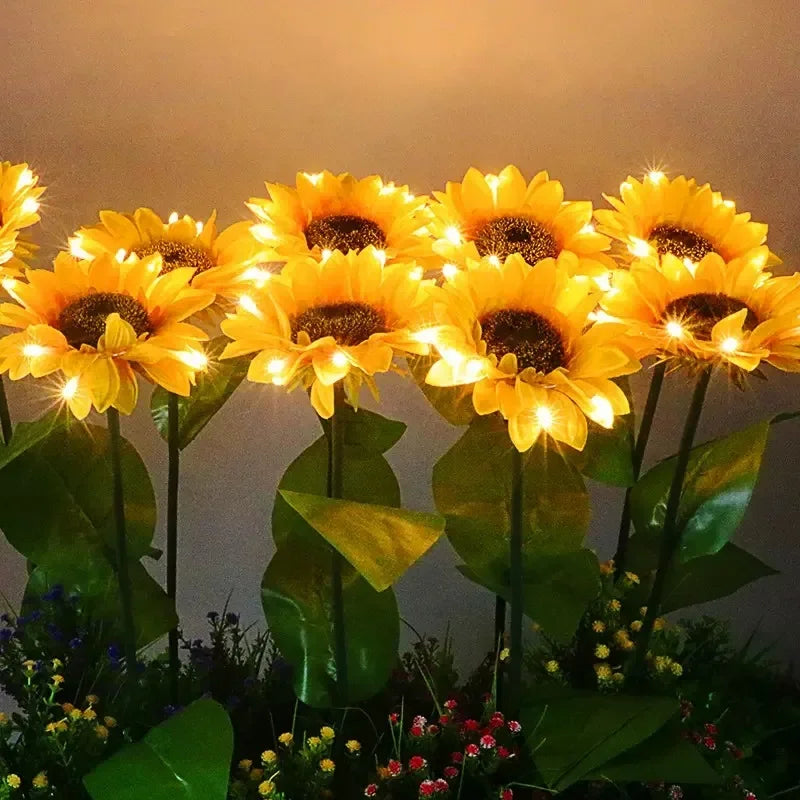 Solar Sunflower LED garden light by Showlu Smart General, featuring a bright sunflower design and solar-powered illumination.
