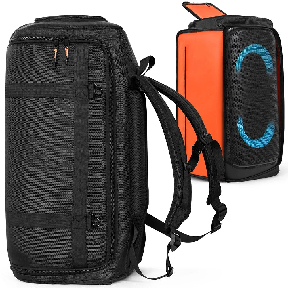 Travel case for JBL Partybox Stage 320 portable speaker by SHOWLU FASHION STORE, showing protective bag with handle and zipper closure.