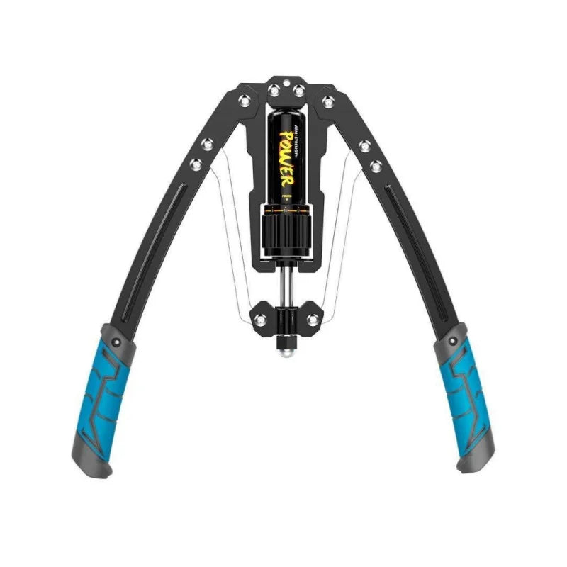 Showlu adjustable hydraulic arm strength trainer for chest and muscle building, featuring ergonomic handles and compact design.