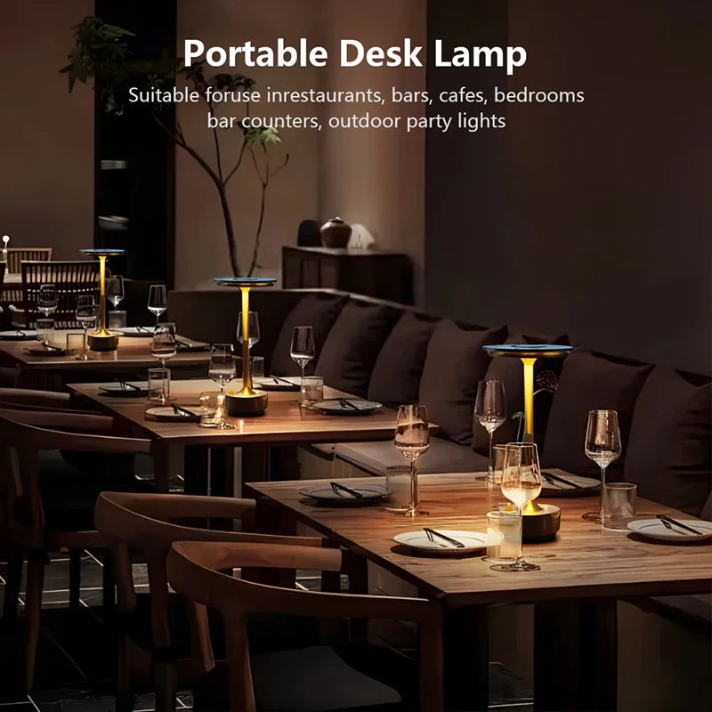 Showlu Smart Touch Control LED Table Lamp with rechargeable, dimmable USB, featuring a sleek modern design and touch interface.