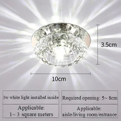 Modern crystal LED ceiling lamp by Showlu Fashion Store, flush mount lotus design for stylish porch or indoor lighting.