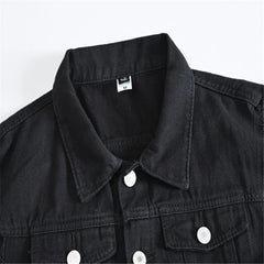 Men's New Fashion Sleeveless Denim Vest  Autumn Casual Solid Color Cowboy Jacket Slim Fit Single-breasted Jeans Streetwear SHOWLU FASHION STORE