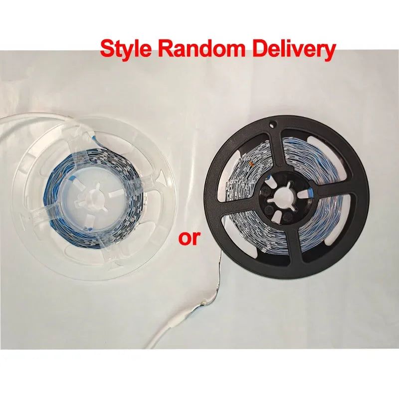 Flexible USB LED strip light from Showlu Smart General in warm white, showing the 5V tape illuminated and bent for easy installation.