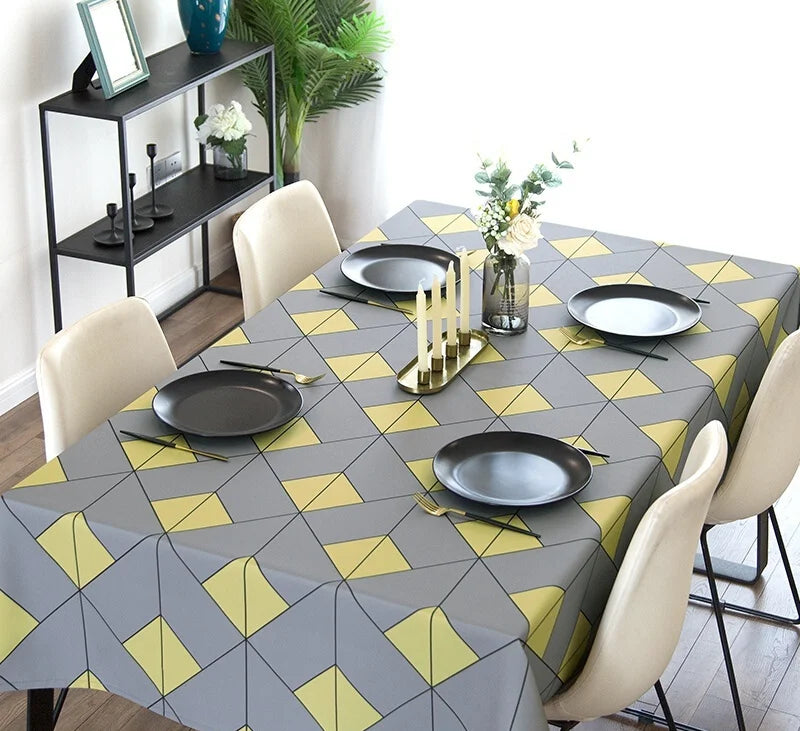 Nordic simplicity rectangular tablecloth by Showlu Fashion Store, ideal for dining tables and party decorations.
