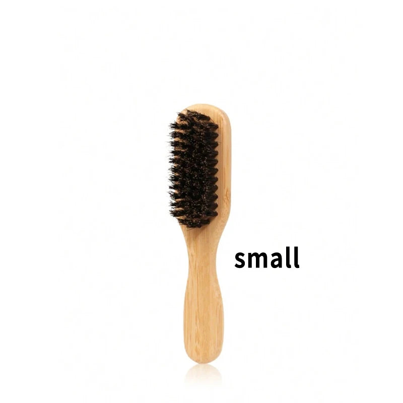 Brown pointed-tail bristle comb from Showlu Fashion Store, unisex anti-static hairbrush for smoothing, detangling, and gentle hair care.