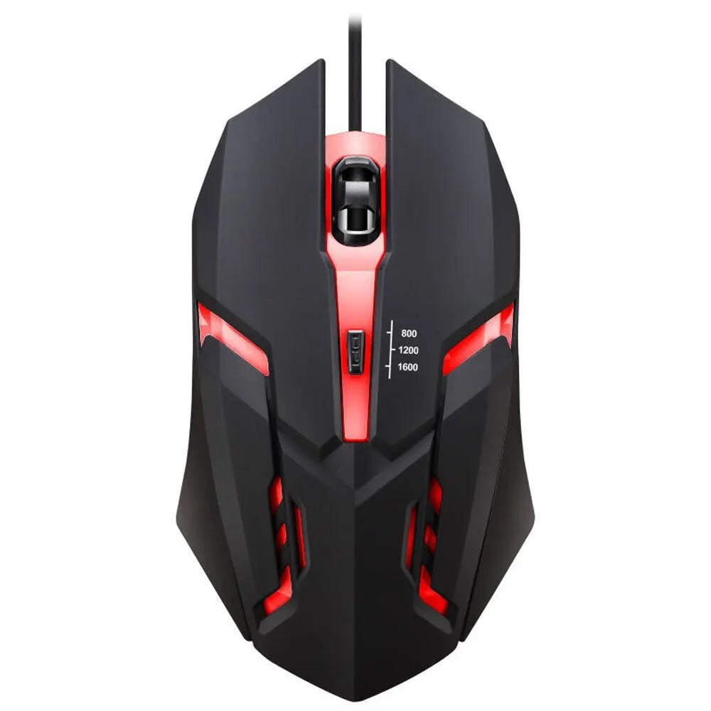 High-quality Showlu Fashion Store gaming mouse with ergonomic design, USB connection, and backlit features for desktop and laptop use.