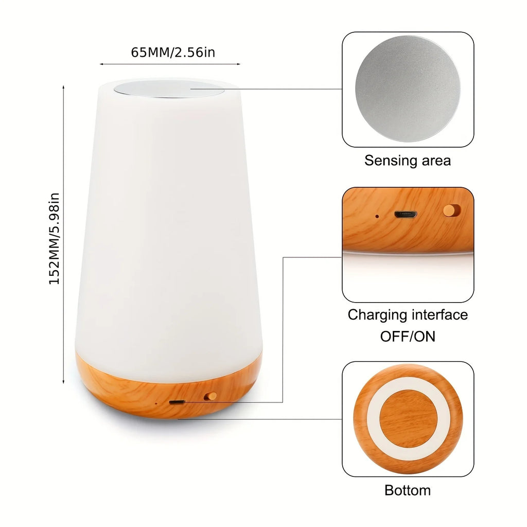 RGB Touch Remote Night Light by Showlu Smart General with adjustable color options and touch control for ambient lighting.