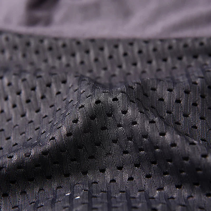 Men's bamboo fiber boxer shorts from Showlu Fashion Store, breathable plus size underwear in a 4-pack, shown in a close-up image.