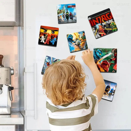 Cartoon N-NinjagoS Refrigerator Magnets Personalized Photo Fridge Magnets For Kitchen Whiteboard Home Decoration Office Gift