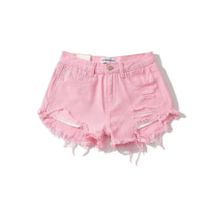 Shorts Denim Pant Women Mom Jeans Short Pants Slim Fit High Waist Sexy Trousers Y2k Streetwear Hole Splice Party Club Summer