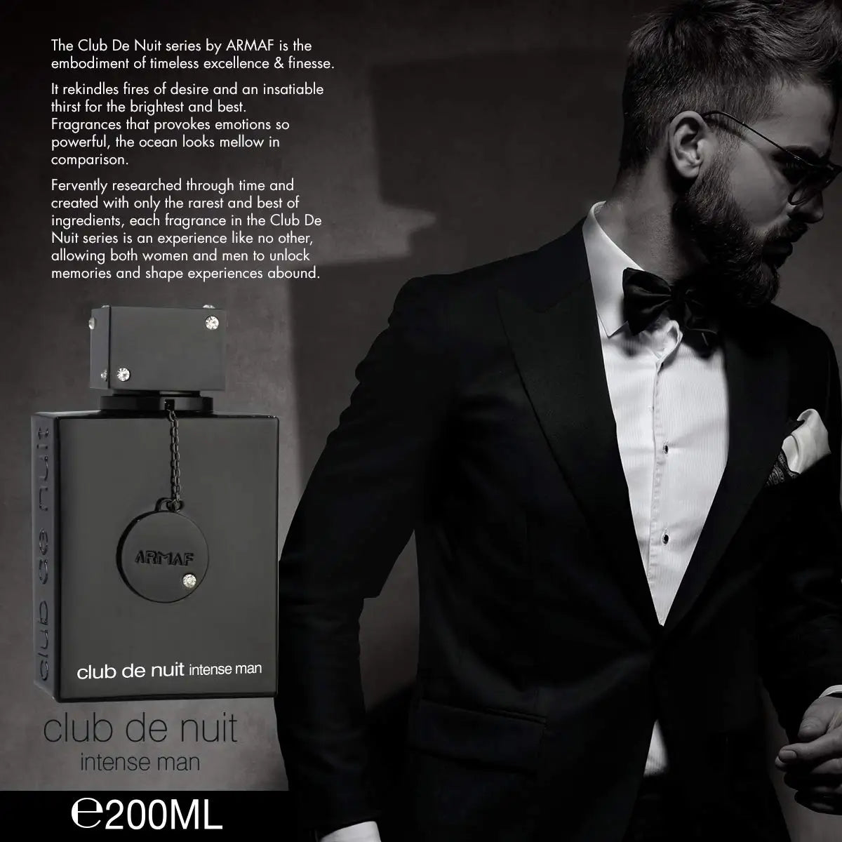 Armaf Club De Nuit Intense for Men Eau de Parfum spray, 105 ml, showcasing the elegant bottle design.