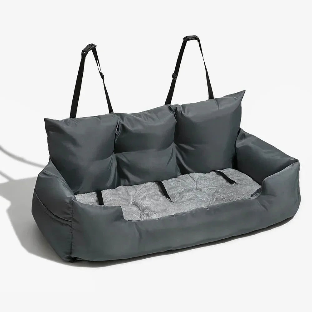 Showlu Fashion Large Dog Car Seat Cover in thickened suede as a travel hammock, protecting car seats during pet travel.