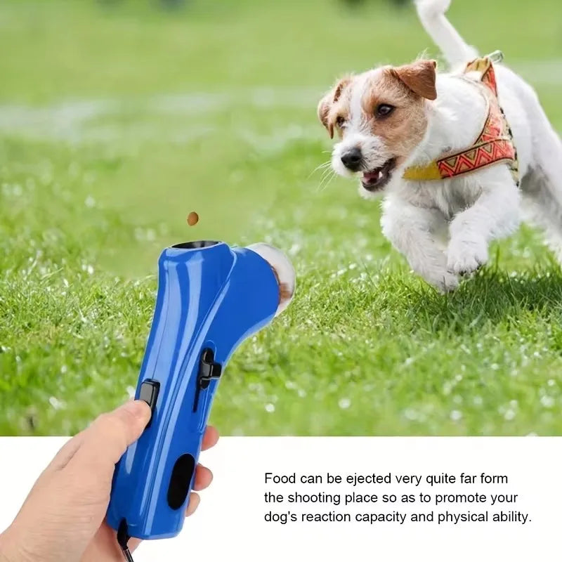 Showlu Smart General dog treat launcher, interactive training toy with adjustable launcher for fun and engaging pet exercise.