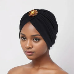 Indian Women Chemo Cap Muslim Diamonds Hijab Pleated Turban Wrap Headscarf Beanies Hair Loss Bonnet Hat Femme Turbante Mujer New SHOWLU FASHION STORE
